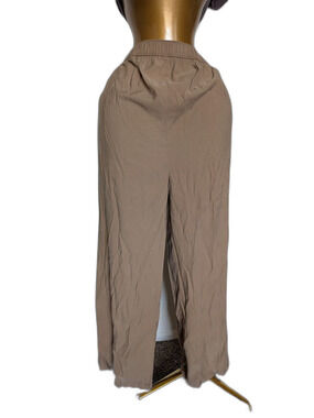 Isabel Maternity by Ingrid & Isabel Neutral Taupe Wide-Leg Elastic Waist Pants-L
